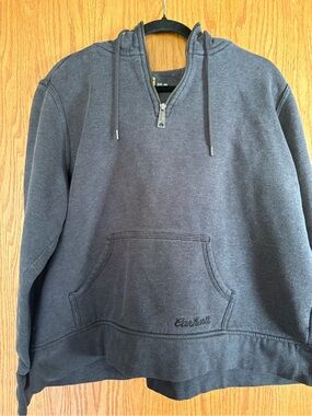 Carhartt Charcoal Gray Quarter-Zip Hooded Sweatshirt